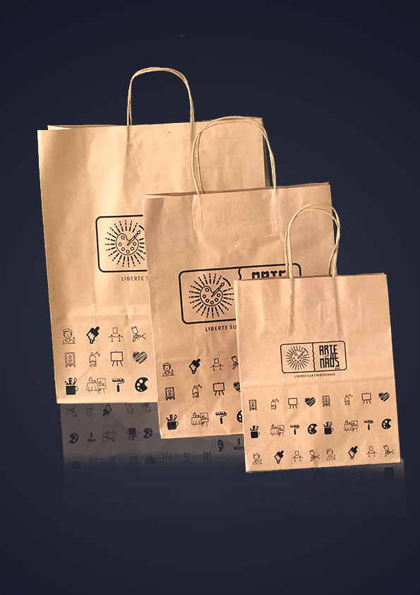 SACOLA KRAFT PRESENTE PARDA P - PERSONALIZADA (MÍN. 100 UN) - Image 4
