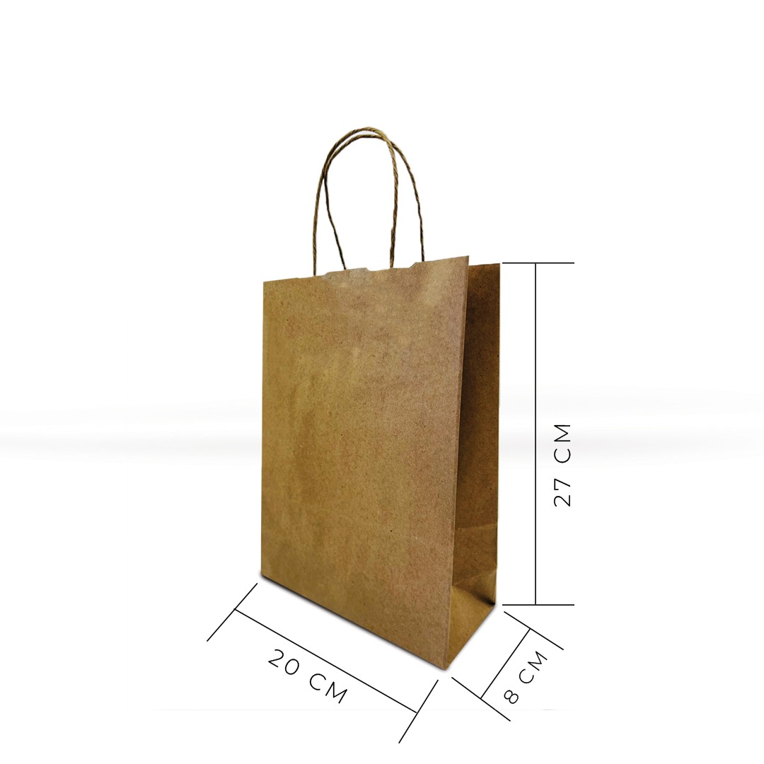 SACOLA KRAFT PRESENTE PARDA P - PERSONALIZADA (MÍN. 100 UN) - Image 2