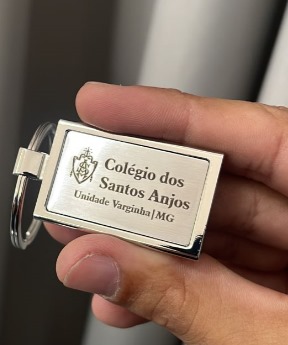 CHAVEIRO DE METAL RETANGULAR - PERSONALIZADO (MÍN. 20 UN) - Image 3